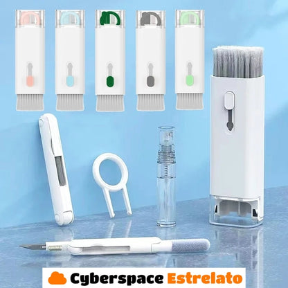 Kit de limpeza Cyberspace Estrelato, para Teclado, Fone de ouvido, Celular e Laptop.