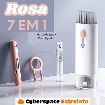 Kit de limpeza Cyberspace Estrelato, para Teclado, Fone de ouvido, Celular e Laptop.