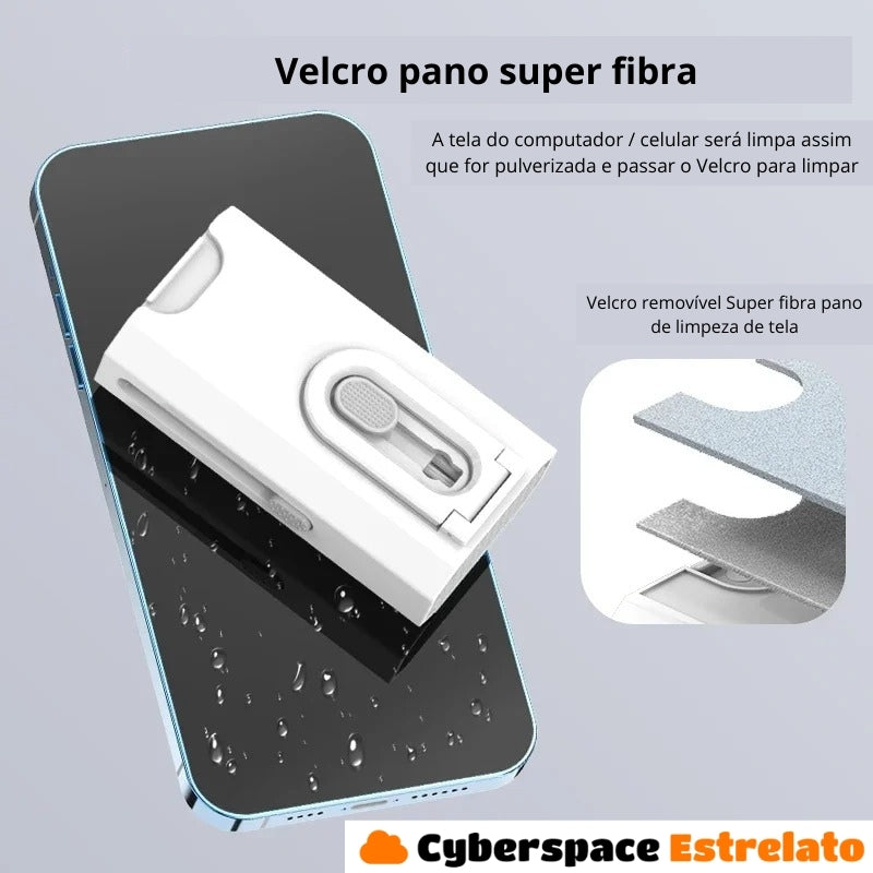 Kit de limpeza Cyberspace Estrelato, para Teclado, Fone de ouvido, Celular e Laptop.