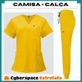 Pijama Cirúrgico Feminino Profissional Cyberspace Estrelato