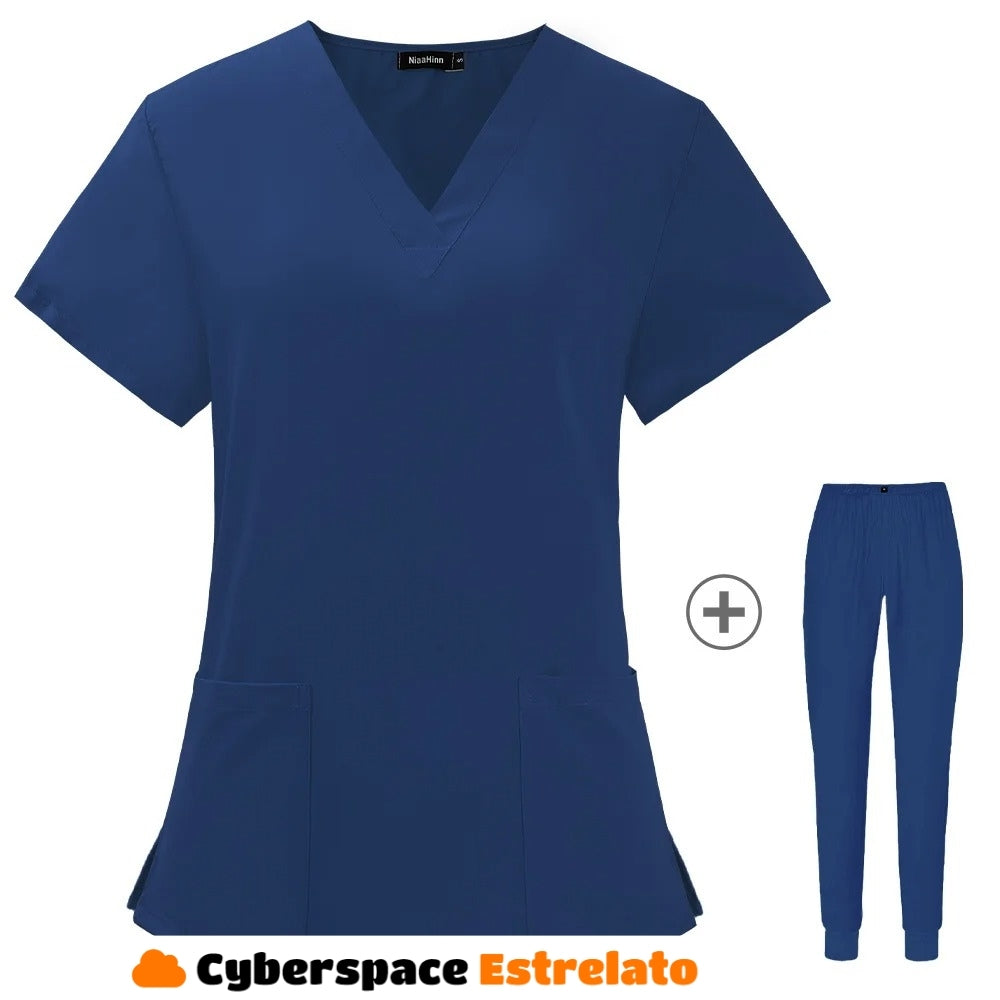 Pijama Cirúrgico Feminino Cyberspace Estrelato