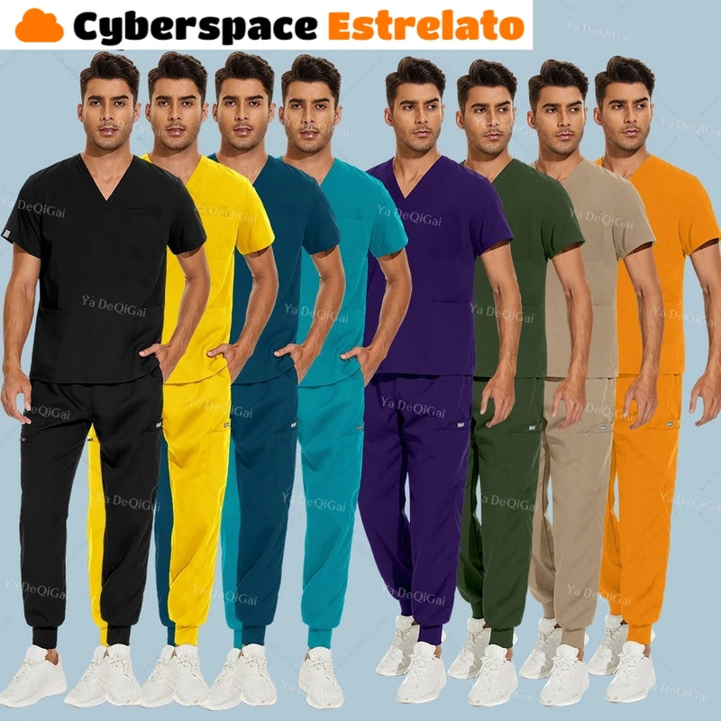 Pijama Cirúrgico Masculino Profissional Cyberspace Estrelato