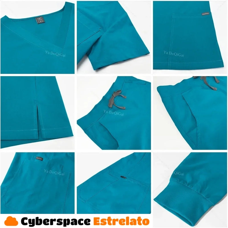 Pijama Cirúrgico Masculino Profissional Cyberspace Estrelato