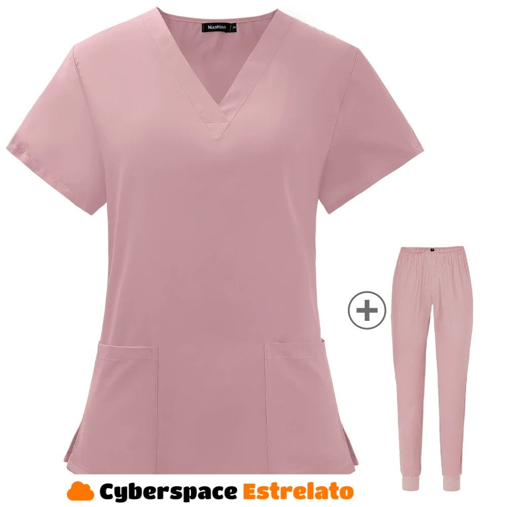 Pijama Cirúrgico Feminino Cyberspace Estrelato