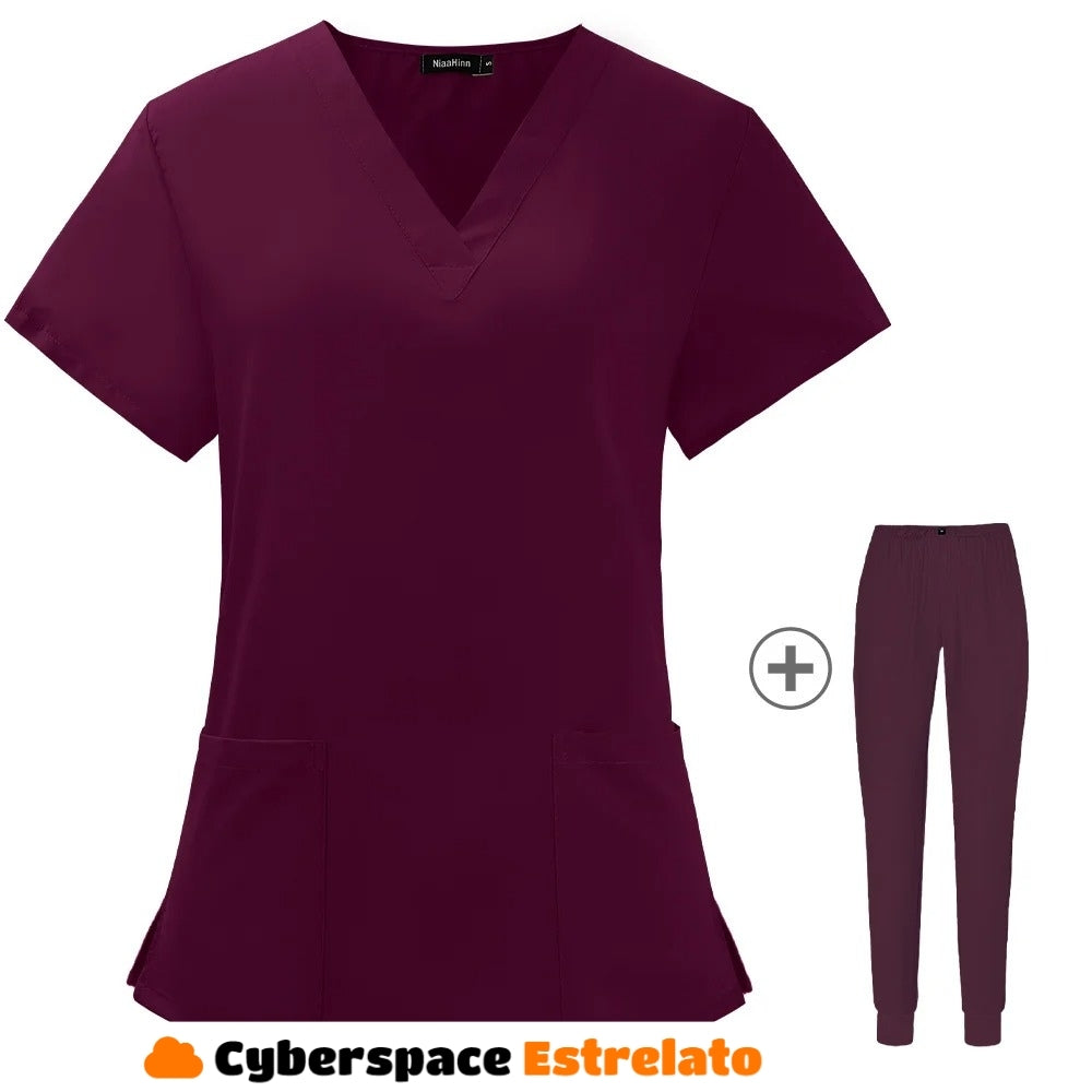 Pijama Cirúrgico Feminino Cyberspace Estrelato