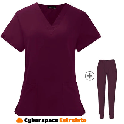 Pijama Cirúrgico Feminino Cyberspace Estrelato