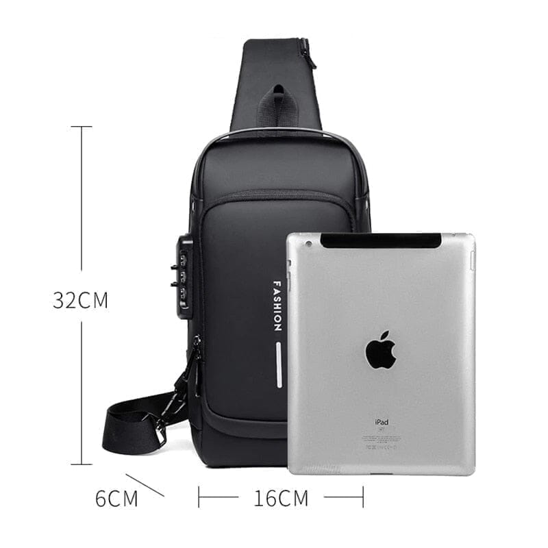 Mochila Anti-Furto com Senha USB Slim Bag - Cyberspace Estrelato