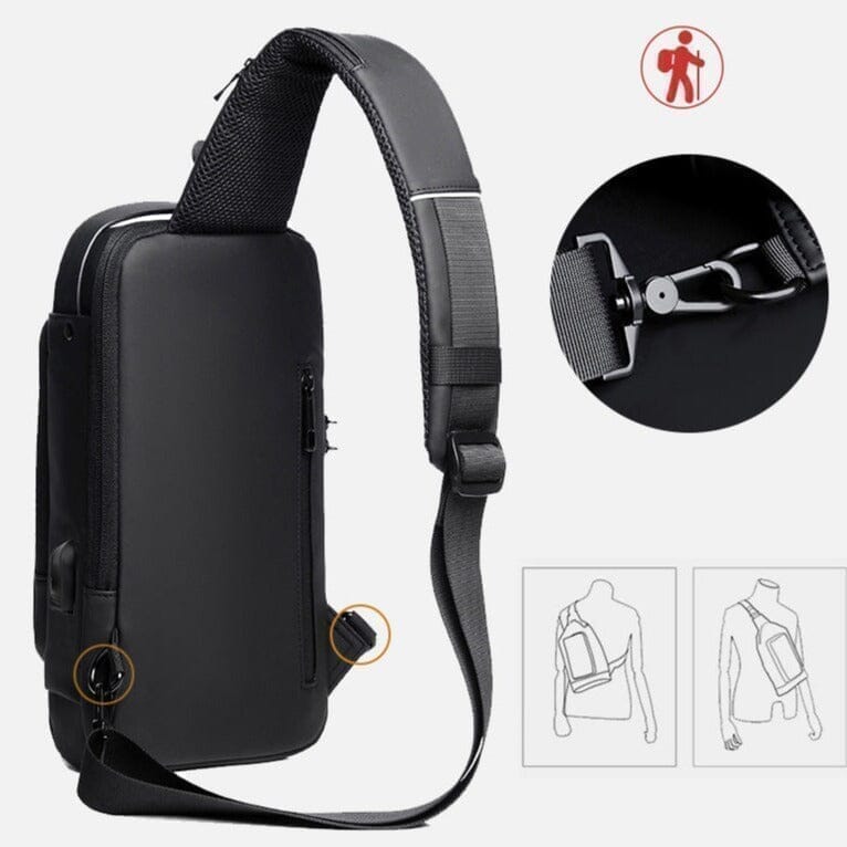 Mochila Anti-Furto com Senha USB Slim Bag - Cyberspace Estrelato