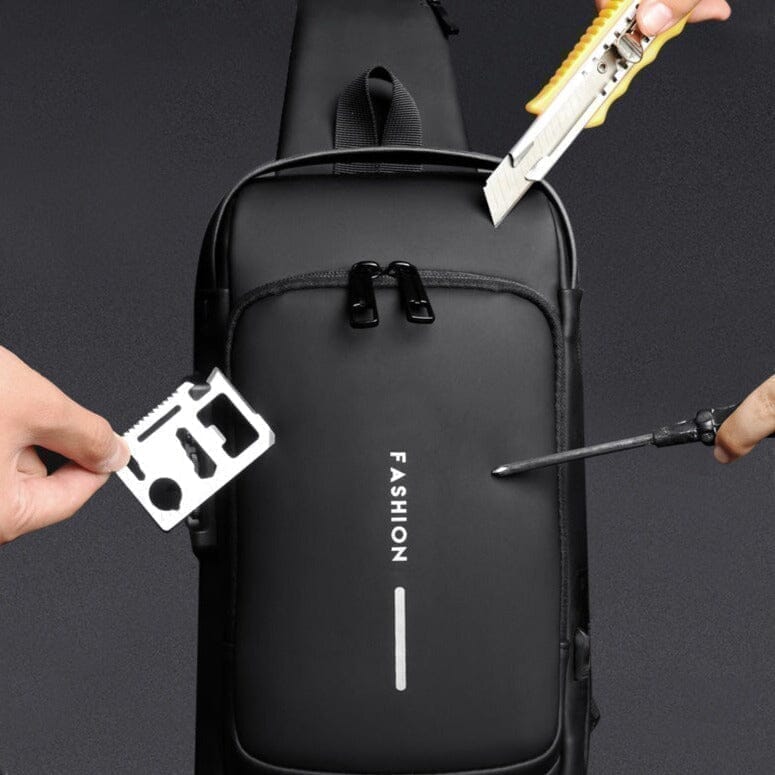 Mochila Anti-Furto com Senha USB Slim Bag - Cyberspace Estrelato