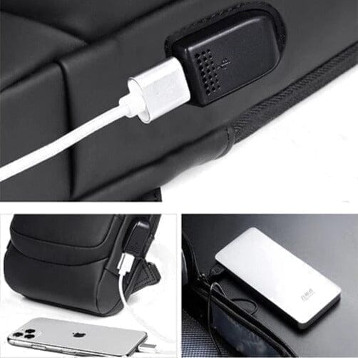 Mochila Anti-Furto com Senha USB Slim Bag - Cyberspace Estrelato